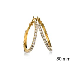 2018 New 30-100mm Large Crystal Hoops Earrings Paparazzi Basketball Wives CZ Hip Hop Earrings Christmas Jewelry Gift