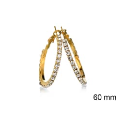 2018 New 30-100mm Large Crystal Hoops Earrings Paparazzi Basketball Wives CZ Hip Hop Earrings Christmas Jewelry Gift