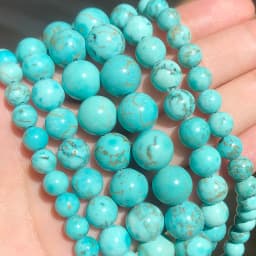wholesale Natural Stone Beads Blue turquoises Round Beads For Jewelry Making 15.5 inches Pick Size 4/6/8/10/12mm