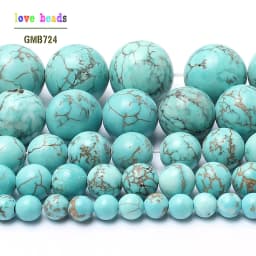 wholesale Natural Stone Beads Blue turquoises Round Beads For Jewelry Making 15.5 inches Pick Size 4/6/8/10/12mm