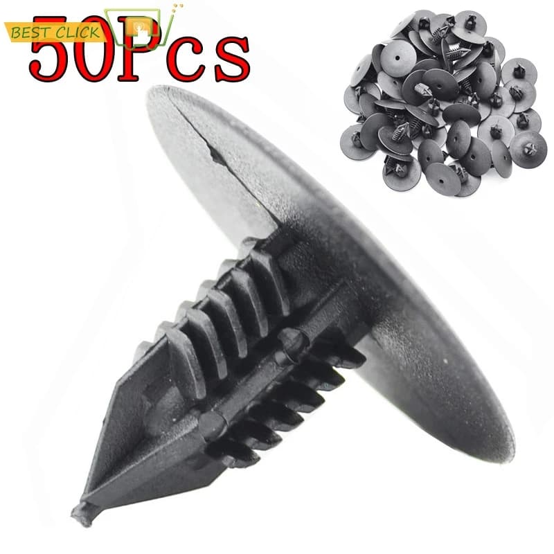 50Pcs 10mm For Toyota VW Renault Plastic Rivets Fasteners Door Fender Bumper Cover Push Pin Clips Clip