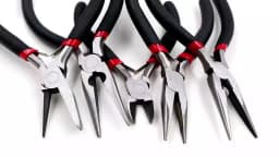 1 Piece Stainless Steel Needle Nose Pliers Jewelry Making Hand Tool Black 12.5cm