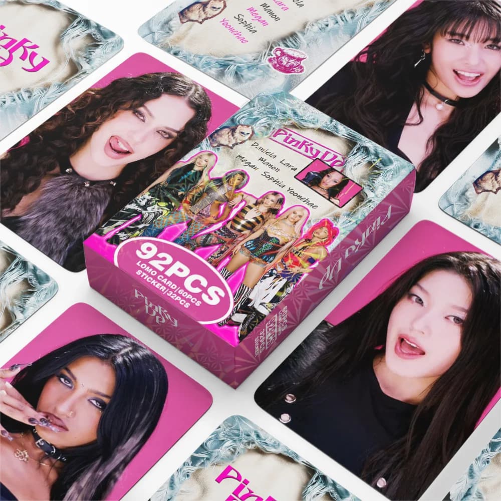 92pcs KATSEYE PINKY UP Photocards Lomo Cards SetPhotocards Photo Lomo Cards Fans Collection Printed Cards