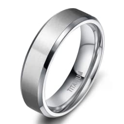 Tigrade 4/6/8/10mm Silver Color Men's Titanium Ring Brushed Man Wedding Band Engagement Rings Male Jewelry Couple anel feminino