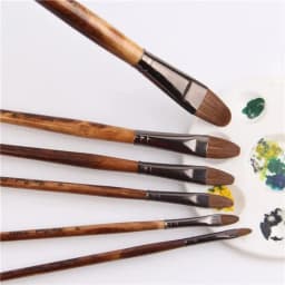 6pcs/Set High-Grade Weasel Hair Brush Paintbrush Tongue Peak Row Acrylic Paints Oil Paint Brush Set Drawing Art Supplies