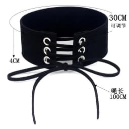XIYANIKE New Wide Black Velvet Choker Necklace Belt Chokers Necklaces Tied Pink Chocker collares collier ras du cou N672