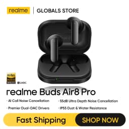 TWS Earphones realme Air8 Pro True Wireless Earphone AI Call Noise Cancellation 55dB Noise Cancellation Premier Dual-DAC Driver