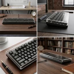 Clear Acrylic Mechanical Keyboard Dust Cover Protector Case For 60 96 98 104/108Key Transparent Anti-Dust Keyboard & Mouse Cover