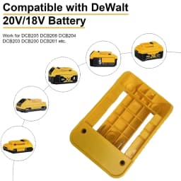 1 Pack USB Charger Adapter for Dewalt 18V Battery – Type-C Fast Charging + USB Port, Work Belt Mount Holder