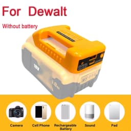 1 Pack USB Charger Adapter for Dewalt 18V Battery – Type-C Fast Charging + USB Port, Work Belt Mount Holder