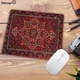 Persian Carpet Mouse Mat Computer Small Mouse Pad Flower Office Rubber Mat 22x18cm Non-slip Mat Table Pads Desk Mats Mini Rug