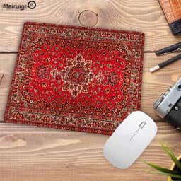 Persian Carpet Mouse Mat Computer Small Mouse Pad Flower Office Rubber Mat 22x18cm Non-slip Mat Table Pads Desk Mats Mini Rug
