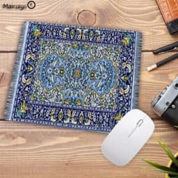 Persian Carpet Mouse Mat Computer Small Mouse Pad Flower Office Rubber Mat 22x18cm Non-slip Mat Table Pads Desk Mats Mini Rug