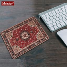 Persian Carpet Mouse Mat Computer Small Mouse Pad Flower Office Rubber Mat 22x18cm Non-slip Mat Table Pads Desk Mats Mini Rug
