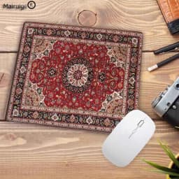 Persian Carpet Mouse Mat Computer Small Mouse Pad Flower Office Rubber Mat 22x18cm Non-slip Mat Table Pads Desk Mats Mini Rug