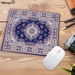 Persian Carpet Mouse Mat Computer Small Mouse Pad Flower Office Rubber Mat 22x18cm Non-slip Mat Table Pads Desk Mats Mini Rug