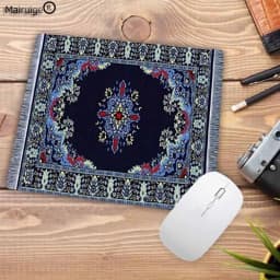 Persian Carpet Mouse Mat Computer Small Mouse Pad Flower Office Rubber Mat 22x18cm Non-slip Mat Table Pads Desk Mats Mini Rug