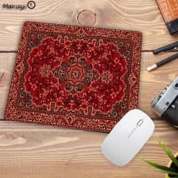 Persian Carpet Mouse Mat Computer Small Mouse Pad Flower Office Rubber Mat 22x18cm Non-slip Mat Table Pads Desk Mats Mini Rug