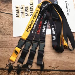 2 in 1 Mobile Phone Lanyard Key Ring Sling Badge Neckband Keychain Anti-Lost Badges ID Cell Phone Rope Neck Straps