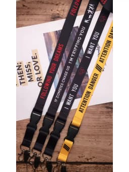 2 in 1 Mobile Phone Lanyard Key Ring Sling Badge Neckband Keychain Anti-Lost Badges ID Cell Phone Rope Neck Straps