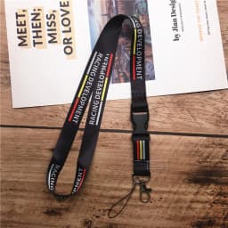 2 in 1 Mobile Phone Lanyard Key Ring Sling Badge Neckband Keychain Anti-Lost Badges ID Cell Phone Rope Neck Straps