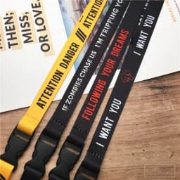 2 in 1 Mobile Phone Lanyard Key Ring Sling Badge Neckband Keychain Anti-Lost Badges ID Cell Phone Rope Neck Straps