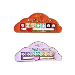 FTCY 2pcs My Social Battery Brooch For Women Men Creative Slideable Mood Pins Back-to-school Season Jewelry