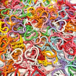10/20/50pcs Candy Color Snap Hook Star Heart Keychain Lobster Clasp Hooks Key Ring Key Chain For DIY Jewelry Making Accessories