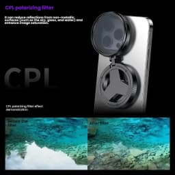 Phone Magnetic CPL Filter Polarizing Lens Anti Glare HD Starry Light Photography