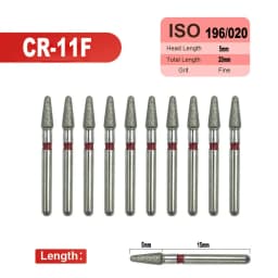 10pcs Fine Dental Diamond Burs for High Speed Handpiece Diamond Smoothing Polish Drills Dentistry Crown Preparation 33 Sizes