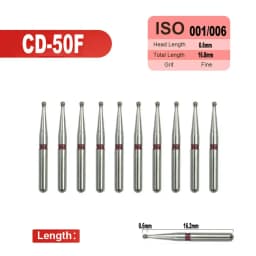 10pcs Fine Dental Diamond Burs for High Speed Handpiece Diamond Smoothing Polish Drills Dentistry Crown Preparation 33 Sizes