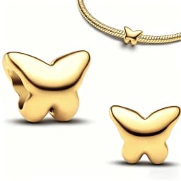 S925 Silver Plated Butterfly Flower Bee Tulip Ring Purple Bracelet Necklace Charms Enamel Inlaid Gem Beads Gift Fashion Jewelry