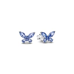 S925 Silver Plated Butterfly Flower Bee Tulip Ring Purple Bracelet Necklace Charms Enamel Inlaid Gem Beads Gift Fashion Jewelry