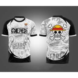 One Piece Luffy Gear 5 Manga Style 3D Quick Dry T-Shirt For Men Women Kids Summer Sports Anime Tee Family children's clothing
