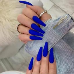 24pcs False Nails Solid Color Long Ballet Fake Nails Full Cover Coffin Nail Tips Press On Nails Kit With Glue Detachable