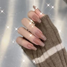 24pcs False Nails Solid Color Long Ballet Fake Nails Full Cover Coffin Nail Tips Press On Nails Kit With Glue Detachable