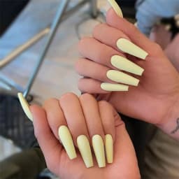 24pcs False Nails Solid Color Long Ballet Fake Nails Full Cover Coffin Nail Tips Press On Nails Kit With Glue Detachable