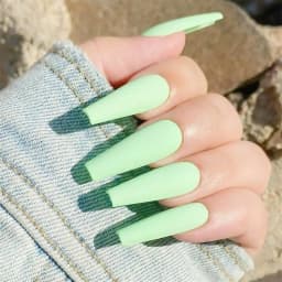 24pcs False Nails Solid Color Long Ballet Fake Nails Full Cover Coffin Nail Tips Press On Nails Kit With Glue Detachable