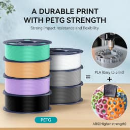 SUNLU 3D Printer Material PETG 1.75MM With Spool High Strength No Bubble 3D 10 Rolls/set Filament PETG Filament 10kg