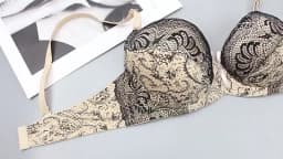 New Sexy Lace Push Up Bras For Women Plus Size Female Plunge Bow Floral Lingerie D DD EF Full Cup Brassiere