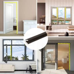 V Shape Weather Stripping Foam Strip Tape Seal Insulation Soundproofing Anti-Collision for Doors and Window Frame Gasket Draft