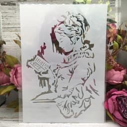 A4 29cm Rose Beautiful Long Hair Girl DIY Layering Stencils Wall Painting Scrapbook Coloring Embossing Album Decorative Template