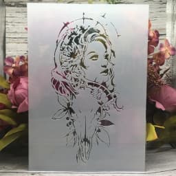 A4 29cm Rose Beautiful Long Hair Girl DIY Layering Stencils Wall Painting Scrapbook Coloring Embossing Album Decorative Template