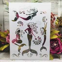 A4 29cm Rose Beautiful Long Hair Girl DIY Layering Stencils Wall Painting Scrapbook Coloring Embossing Album Decorative Template