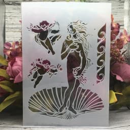 A4 29cm Rose Beautiful Long Hair Girl DIY Layering Stencils Wall Painting Scrapbook Coloring Embossing Album Decorative Template