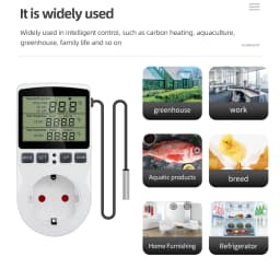 Timer Socket Thermostat Digital Temperature Controller EU Plug Outlet With Timer Switch Heating Cooling AC 110V~230V