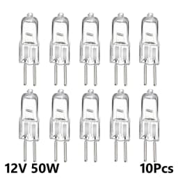 10pcs 12V G4 Halogen Bulb 12v G4 Bulb G4 Halogen Bulb Warm White Bulb Beads Crystal Lamp Halogen Bulb 5W/10W/20W/35W/50W