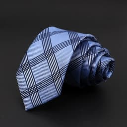 Casual 7cm Plaid Ties For Men Skinny Red Blue Tie Fashion Polyester Strip Necktie Business Slim Shirt Accessories Gift Cravate