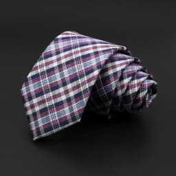 Casual 7cm Plaid Ties For Men Skinny Red Blue Tie Fashion Polyester Strip Necktie Business Slim Shirt Accessories Gift Cravate