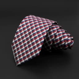 Casual 7cm Plaid Ties For Men Skinny Red Blue Tie Fashion Polyester Strip Necktie Business Slim Shirt Accessories Gift Cravate